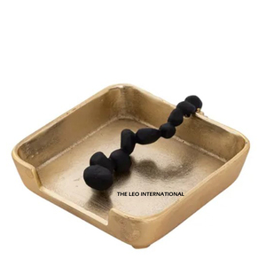 Elegant Golden Napkin Holder Aluminum Metal Perfect for Kitchen Restaurant Farmhouse Flower Design Napkin Holder - Product Image 2