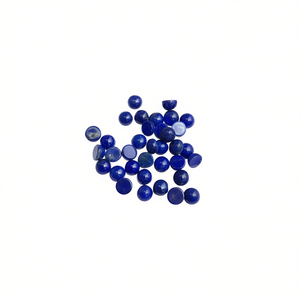 Cabochon rond en lapis-lazuli bleu naturel, pierre précieuse en vrac pour la fabrication de bijoux, vente en gros - Product Image 2
