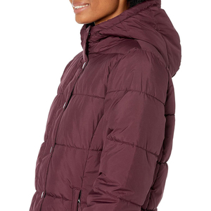 Premium Women's Coated Spring Puffer Jacket Regular Fit Long Sleeve Quilted <b>Warm</b> Zip Front Lightweight new - Product Image 5