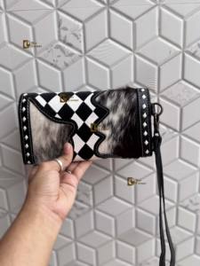 Cartera de Cuero Tallada a Mano con Diseño de Damasquera, Estuche para Teléfono, Cartera de Piel de Vacuno con Forro de Pelo, Cartera de Cuero Estilo Western Multiusos - Product Image 4