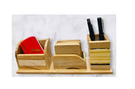 Support à stylos en bois pour bureau, organiseur de bureau artisanal pour stylos, crayons et fournitures de papeterie - Product Image 5
