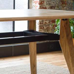 Table à manger Vandana Solace Hexa avec extensions en bois de manguier - Product Image 6