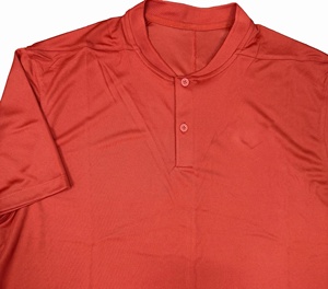 Polo de Punto Rojo de Manga Corta para Hombre, Color Sólido, Diseño Casual con Botones, Corte Regular - Product Image 4