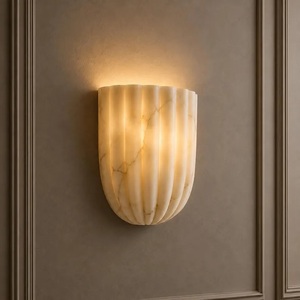 Jardinière murale minimaliste en marbre CH, ronde, pour décoration intérieure, salon, design d'intérieur moderne - Product Image 2