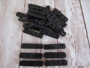 Perles entretoises noires faites à la main à thème animal, en os, à 3 trous, forme naturelle FAIZACRAFT FC-7910 - Product Image 3