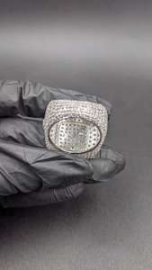 Anillo de Plata 925 con Inicial G, Anillo Hip Hop con Diamantes Moissanite, Anillo Unisex de Lujo para Hombre y Mujer, Joyería Brillante, Regalo - Product Image 2