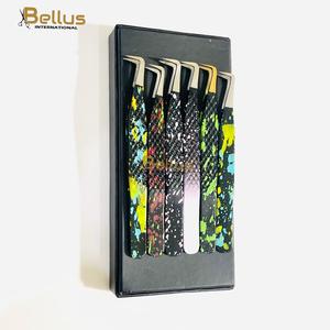 Pinzas de Lujo Profesionales de Acero Inoxidable con Punta de Fibra para 90 Pestañas, Colgante con Logotipo Personalizado, Herramienta de Extensión Duradera con Agarre Fino para Salón - Product Image 4