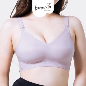 Soutien-gorge d'allaitement sans couture en soie rafraîchissante Bmama, soutien-gorge de maternité sans armatures, respirant, pour la grossesse, le sport et le sommeil, bonnets B-C, OEM - Product Image 5