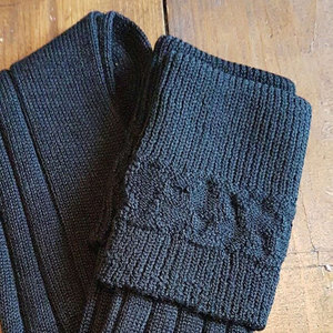 Custom OEM ODM Traditional Wool Blend <b>Long</b> Scottish Highland Kilt Hose <b>Socks</b> Black Factory Supplies - Product Image 3