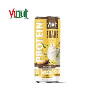 Café Helado de Vainilla VINUT (Alto en Proteínas, Sin Gluten, Sin Azúcar) 24 Latas/Bandeja Venta al por Mayor Marca Privada Muestra Gratuita Vietnam - Product Image 1
