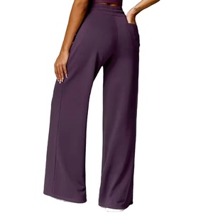 High Quality Summer Women's Flared <b>Pants</b> Straights Wide Leg Casual Loose Style Flared <b>Pants</b> 100% Cotton Flared <b>Pants</b> - Product Image 6