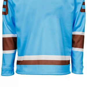 Custom Unique Hockey Hoodie Spandex/Polyester Tackle Twill Team Ice Hockey Jersey with Hood Breathable Unisex Adult <b>Lace</b>-Up - Product Image 6