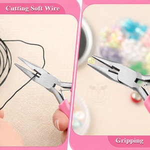 5-Inch <b>Long</b> <b>Nose</b> Pliers with Wire Cutter Serrated Jaws - Product Image 6