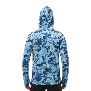 Wholesale Uv Protection Polyester Design Your Own Sport Clothing Wear <b>Sunscreen</b> Clothes Men Hoodies Long Sleeve Fishing Hoodies - Product Image 2