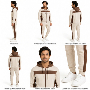 Conjunto Deportivo Personalizado con Capucha para Hombre, Traje Deportivo con Cremallera Completa para Invierno, 360GSM, Algodón y Poliéster, Conjunto de Entrenamiento - Product Image 6