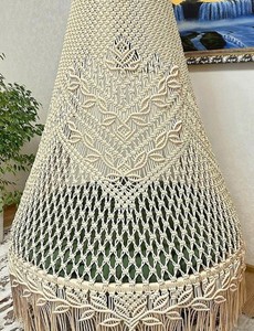 Balançoire en macramé, chaise suspendue en macramé, balançoire de patio en macramé, hamac, chaise d'intérieur, chaise balançoire en macramé, hamac - Product Image 3