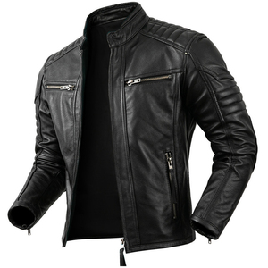 Nueva Chaqueta de Cuero para Hombre 2026, de Alta Calidad, Estilo Urbano, con Logotipo Frontal en Lona, Chaqueta de Cuero para Hombre - Product Image 3