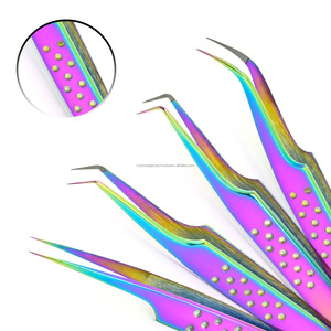 แหนบต่อขนตาสำหรับต่อขนตาด้วยปลายตรง45 75 90องศา - Product Image 1