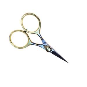 Tijeras ajustables de acero inoxidable para atado de moscas de pesca con anillos dorados, herramientas de belleza para uso en salón con tornillo ajustable - Product Image 5