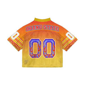 เสื้อเจอร์ซีย์ตาข่ายโอเวอร์ไซส์ สไตล์ฮิปฮอป แฟชั่นชุดกีฬา เสื้อแขนสั้นระบายอากาศได้ดี ทรงหลวม สตรีทแวร์สุดฮิต - Product Image 4