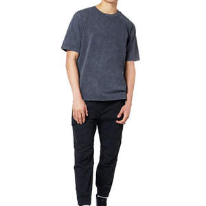 Camiseta de Jersey Lisa Casual Extra Grande para Hombre con Lavado Ácido - Ecológica - Product Image 2