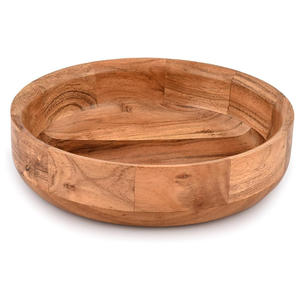 Salade en bois bol à fruits fabriqué à la main bol en bois rond polyvalent pour hôtels restaurants nourriture pop-corn approvisionnement d'usine utilisation durable - Product Image 6