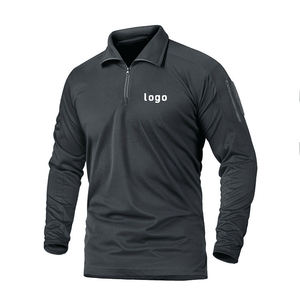 Camiseta de Golf de Manga Larga con Cierre de Cremallera 1/4 y Estampado por Sublimación para Hombre, Personalizable con Logotipo, Camisetas Polo de Manga Larga para Hombre - Product Image 2