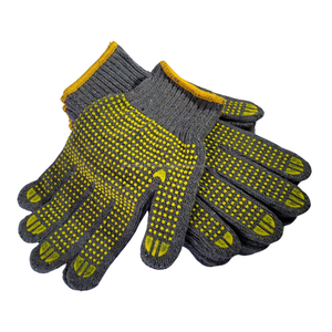 Guantes DE TRABAJO DE PUNTO grises ecológicos antideslizantes con punteado amarillo para una protección óptima de las manos en jardinería - Product Image 4