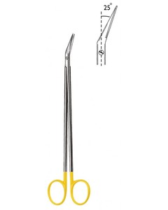 Tijeras Vasculares Potts con Punta Fina Angulada, Instrumento Quirúrgico de Acero Inoxidable para Arteriotomía y Disección Vascular - Product Image 3