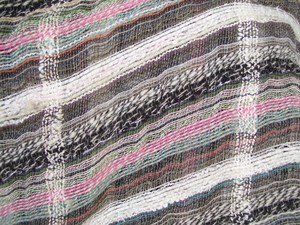 Châle tricoté léger rayé pour femme, long, décontracté, toutes saisons, usage quotidien, motif teint en fil - Product Image 3