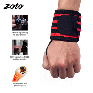 Muñequera de Algodón para Levantamiento de Pesas, Soporte de Muñeca de 12 Pulgadas para Hombres y Mujeres, Correas de Muñeca Ajustables Antideslizantes para Gimnasio, Venta al por Mayor - Product Image 1