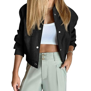<b>Womens</b> Letterman Varsity Jacket Leather Sleeve Fashion Baseball <b>Coat</b> Manufacturer USA - Product Image 1