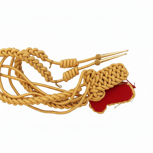 Aiguillette tressée enduite de haute qualité, durable, 100 % polyester, cordon cérémoniel pour uniformes et défilés - Product Image 2