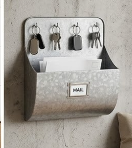Elegante Buzón de Jardín Galvanizado Gris, Diseño de Montaje en Pared, Perfecto para Cartas y Servicios Postales, Accesorio Exterior con Estilo - Product Image 6