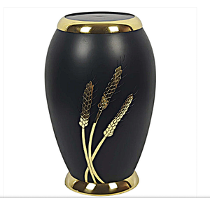 Urne funéraire en laiton poli gravé Arbre Doré Vert, style américain/européen, pour cendres humaines adultes - Product Image 6