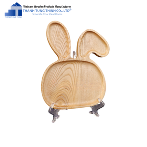 Bandeja ovalada de madera Thanh Tung Thinh, diseño minimalista hecho a mano para almacenamiento de vajilla en la sala de estar - Product Image 2