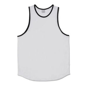 Camiseta sin mangas para gimnasio para hombre, top de tirantes con contraste de colores de secado rápido, chaleco de entrenamiento con dobladillo curvo, camiseta interior de fitness, ropa deportiva de entrenamiento - Product Image 3