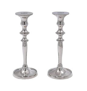 <b>Silver</b> Finish Metal Taper Candle Holder Elegant Decorative <b>Candlestick</b> Stand for Home Dining Table Wedding Decor - Product Image 1