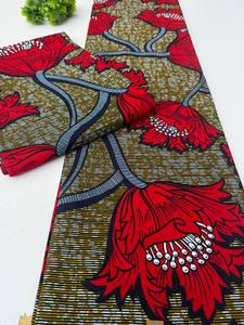 Tela Africana Auténtica de Nigeria con Estampado de Cera, 100% Algodón, para Prendas Elegantes, Mercado de Sudáfrica - Product Image 3