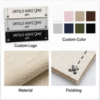 Étiquettes tissées personnalisées avec nom et taille, étiquettes à coudre pour vêtements et accessoires
