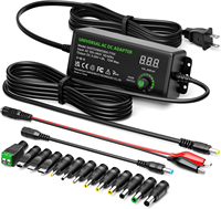 Adaptateur d'alimentation CC variable 3V-24V, chargeur CC avec 13 embouts, 72W max, affichage de la tension LED pour l'électronique domestique et le bricolage