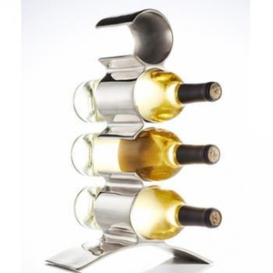 Wine Rack 3 Bottle Capacity Minimalist Display Stand Home Furniture Wine Bottle <b>Freestanding</b> Geometric Wine Bottle Holder - Product Image 1