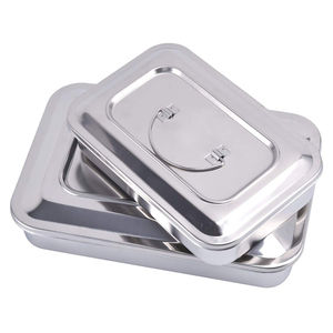 ถาดใส่เครื่องมือทันตกรรมที่ได้รับการรับรองมาตรฐาน CE ถาดใส่เครื่องมือผ่าตัดทางการแพทย์แบบมีฝาปิด สำหรับเครื่องมือผ่าตัดพื้นฐาน ราคาถูก - Product Image 1