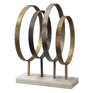 Luxury Contemporary Aluminum Abstract <b>Ribbon</b> Sculpture Modern Art Deco Eco-Friendly Tabletop Art Decor for Living Room - Product Image 1