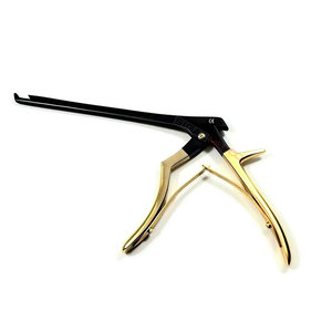 OFERTA ESPECIAL: Rongeurs Kerrison Manuales de Acero Inoxidable de Calidad Alemana, 7 Pulgadas, Acabado Negro y Dorado, para Cirugía Cervical y Ortopédica - Product Image 1