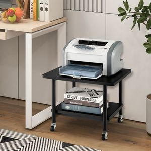 4-Wheel Under Desk <b>Printer</b> <b>Stand</b> with Locking Mechanism Practical Shelving Units - Product Image 3