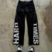 Pantalon ample imprimé pour homme avec demi-fermeture éclair, style streetwear, coupe décontractée avec fermeture éclair graphique dissimulée, mode décontractée