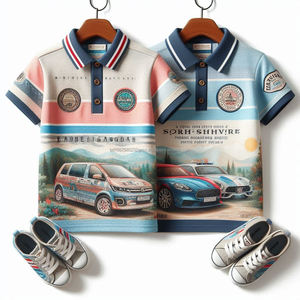 Polos de punto de algodón 100% de moda para niños OEM ropa deportiva hecha a medida manga corta Camiseta verano venta al por mayor Bangladesh - Product Image 4