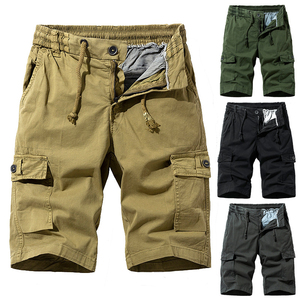 Men's Casual Eco-Friendly Waterproof Breathable Quick Dry Elastic Loose Fit Summer Short Sleeve Woven Cotton High Cargo Shorts - Product Image 4