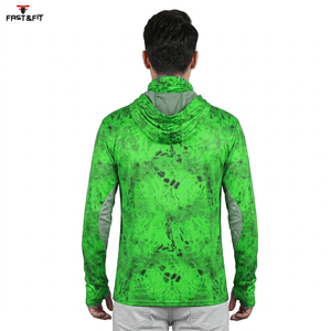 Sudadera con Capucha para Pesca, Sublimada, de Poliéster, de Secado Rápido, Personalizada, Ligera, con Protección Solar y Manga Larga, para Senderismo y Pesca al Aire Libre - Product Image 5